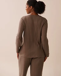 Chandail manches longues côtel