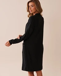 Ribbed Long Cardigan