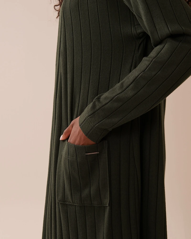 Cardigan long côtel
