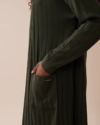 Cardigan long côtel