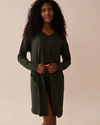 Cardigan long côtel
