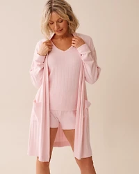 Ribbed Long Cardigan