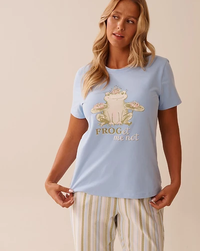 Frog Print Cotton T-shirt