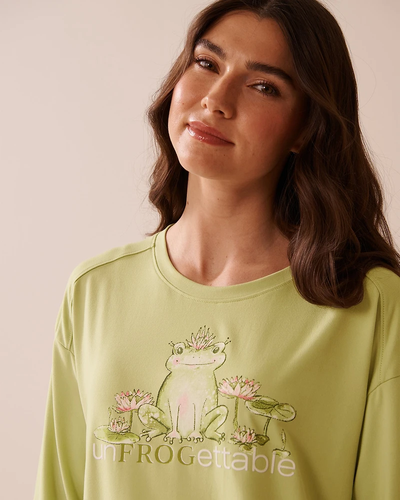 Frog Print Super Soft Long Sleeve Shirt