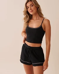 Cotton Crop Cami with Shelf Bra