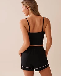 Cotton Crop Cami with Shelf Bra