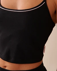 Cotton Crop Cami with Shelf Bra