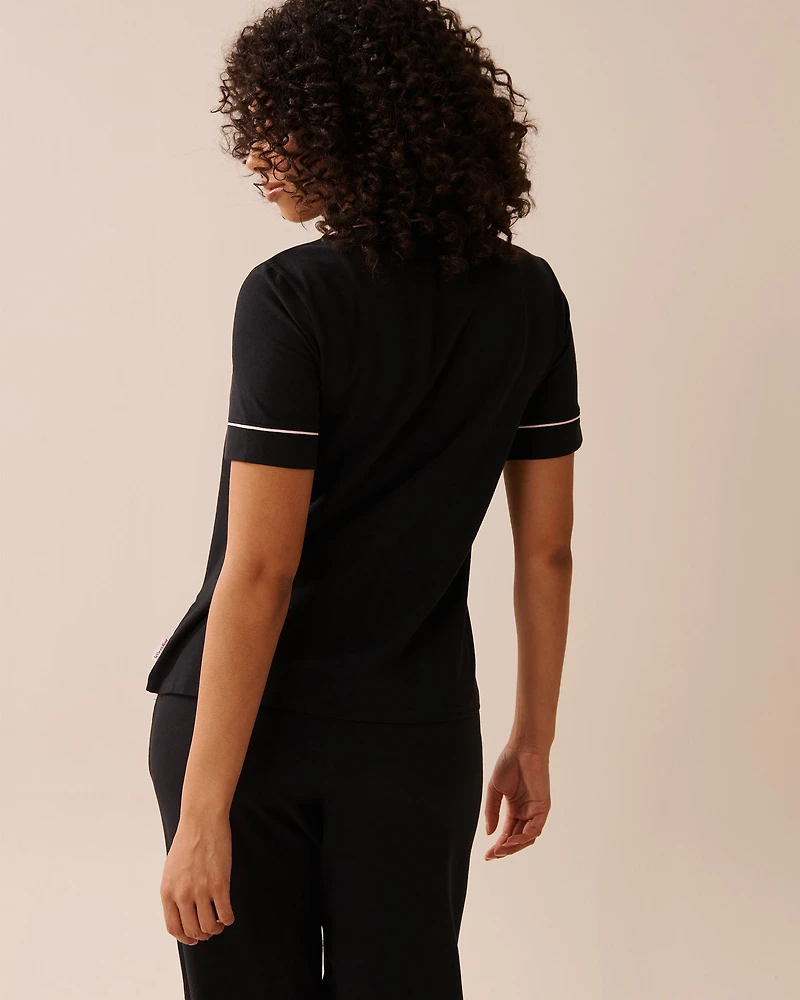 Chemisier manches courtes en coton