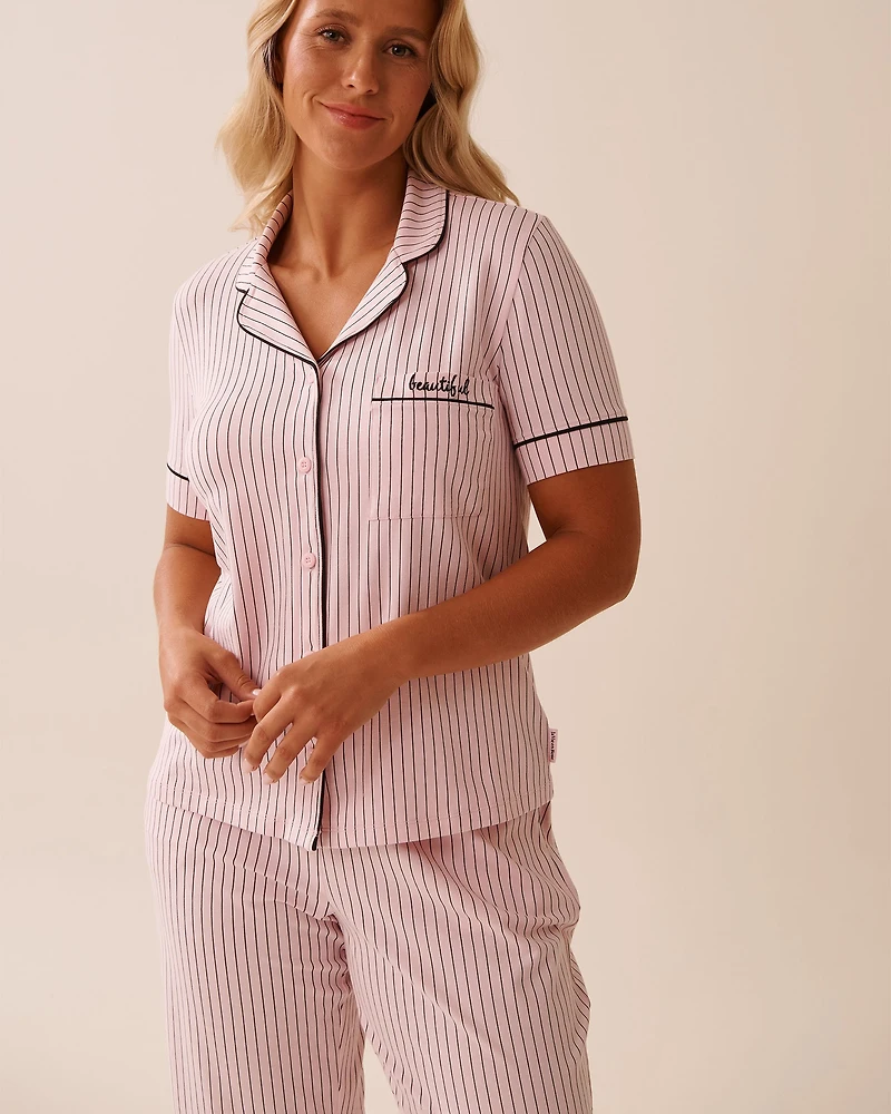 Cotton Short Sleeve Button-down Shirt