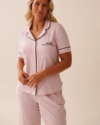 Cotton Short Sleeve Button-down Shirt