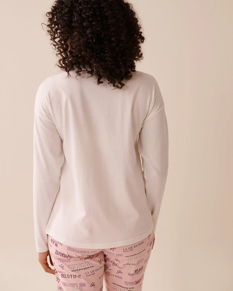 Weekend Print Cotton Long Sleeve Shirt
