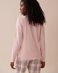 Chandail manches longues en coton imprimé weekend