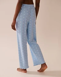 Crown Print Ribbed Pajama Pants