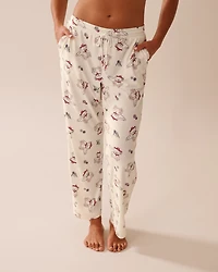 Cowboy Teddy Bear Print Super Soft Pajama Pants