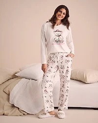 Cowboy Teddy Bear Print Super Soft Pajama Pants