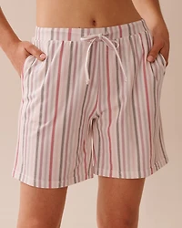 Multistripe Cotton Pyjama Bermudas