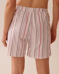 Multistripe Cotton Pyjama Bermudas