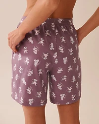 Bermuda de pyjama en coton rayures multicolores