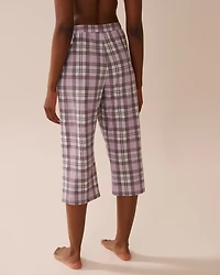 Capri de pyjama en coton imprimé nœud