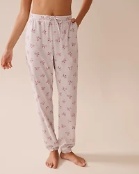 Bow Print Cotton Jogger Pyjama Pants