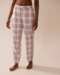 Pantalon de pyjama jogger en coton imprimé nœud