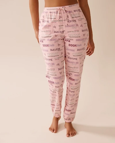 Bow Print Cotton Jogger Pyjama Pants