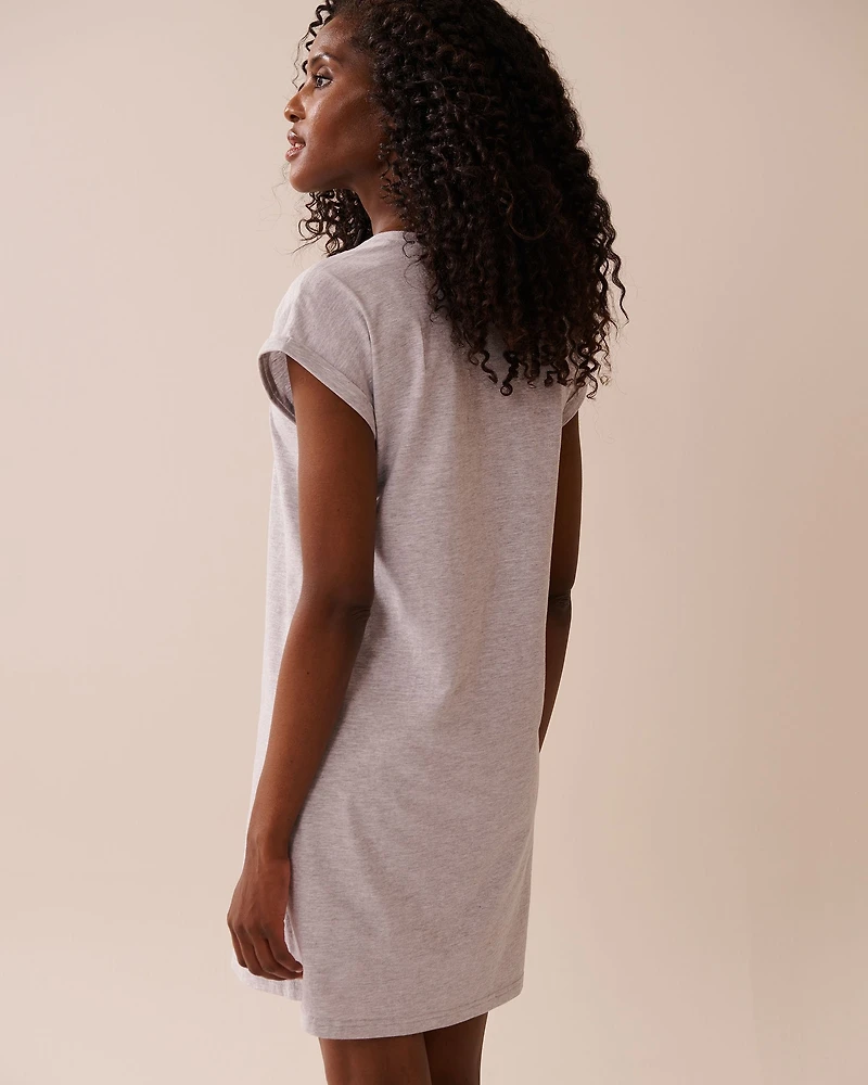 Bow Print Cotton Short Sleeve Sleepshirt