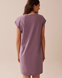 Bow Print Cotton Short Sleeve Sleepshirt