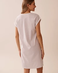 Bow Print Cotton Short Sleeve Sleepshirt