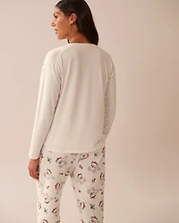 Chandail manches longues ultra doux imprimé ourson cowboy