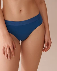 Culotte tanga coton et bande élastique logo