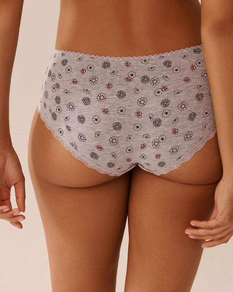 Culotte aux hanches coton et détails de dentelle