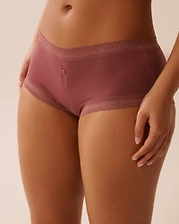 Super Soft Lace Trim Boyleg Panty
