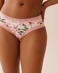 Super Soft Lace Trim Cheeky Panty