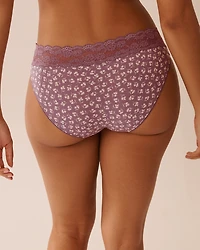 Cotton and Lace Band Bikini Panty