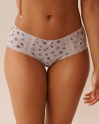 Culotte aux hanches coton et détails de dentelle