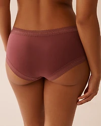 Super Soft Lace Trim Boyshort Panty