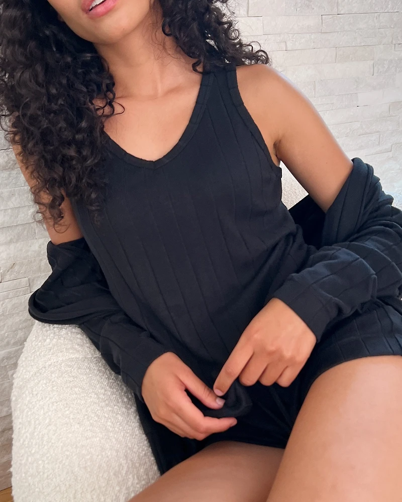 Ribbed V-neck Cami