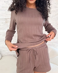 Chandail manches longues côtel