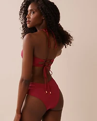 WARM SAND Twisted Bandeau Bikini Top