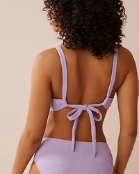 LAVENDER POP Textured D Cup Triangle Bikini Top