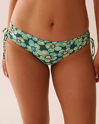 AQUA FLORA Recycled Fibers Cross-Tie Bikini Bottom