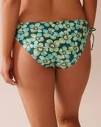 AQUA FLORA Recycled Fibers Cross-Tie Bikini Bottom