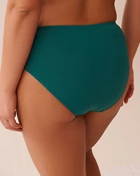 TEAL BLUE Mid Waist Bikini Bottom