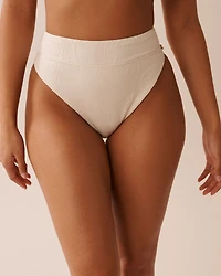 COCONUT MILK Textured High Waist Brazilian Bikini Bottom