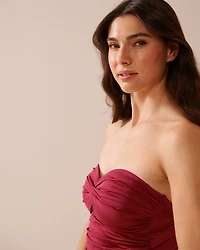 SOLID Bandeau One-piece Swimsuit