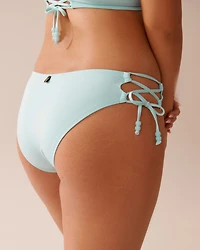 BABY BLUE Recycled Fibers Cross-Tie Brazilian Bikini Bottom
