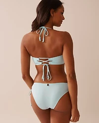 BABY BLUE Recycled Fibers Twisted Bandeau Bikini Top