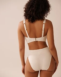 COCONUT MILK Textured D Cup Bandeau Bikini Top