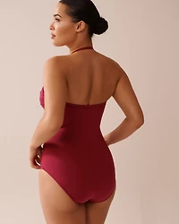 SOLID Bandeau One-piece Swimsuit
